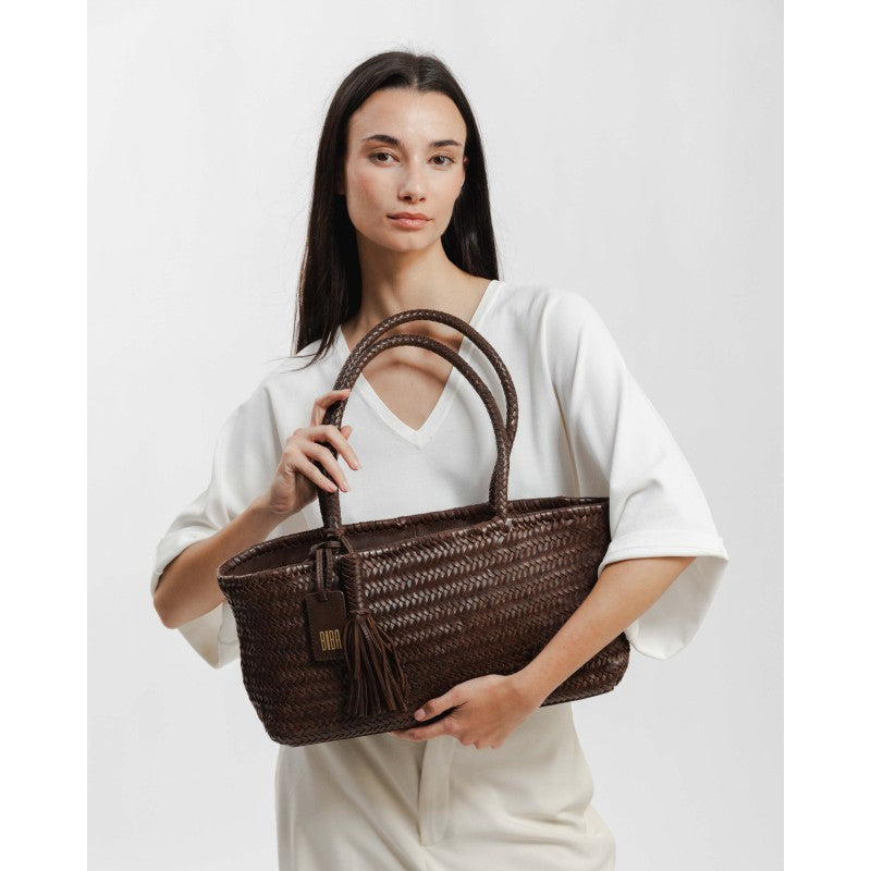 Borsa a baguette in pelle